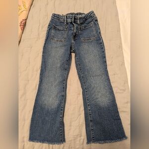 Gap Kids front pocket flare high rise jeans